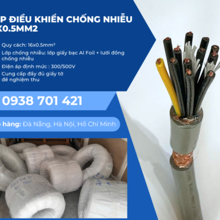 Cáp điều khiển chống nhiễu 16×0.5mm² – Truyền tín hiệu ổn định Bình Dương, Đồng Nai