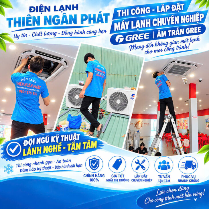 ĐẠI LÝ MÁY LẠNH ÂM TRẦN GREE CHÍNH HÃNG﻿