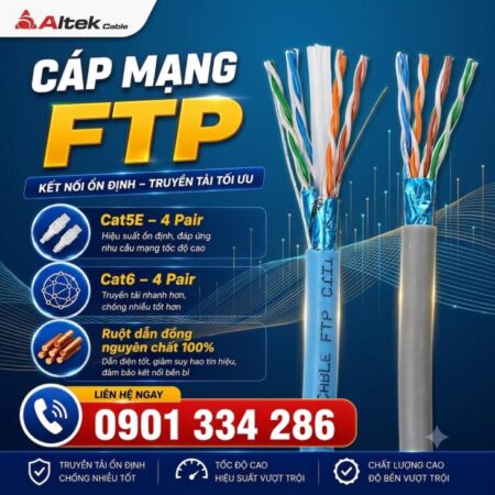 Cáp Mạng FTP Cat5E Cat6 4 Pair 100% Đồng – ALTEK KABEL Cáp Mạng FTP Cat5E Cat6 4 Pair 100% Đồng – ALTEK KABEL