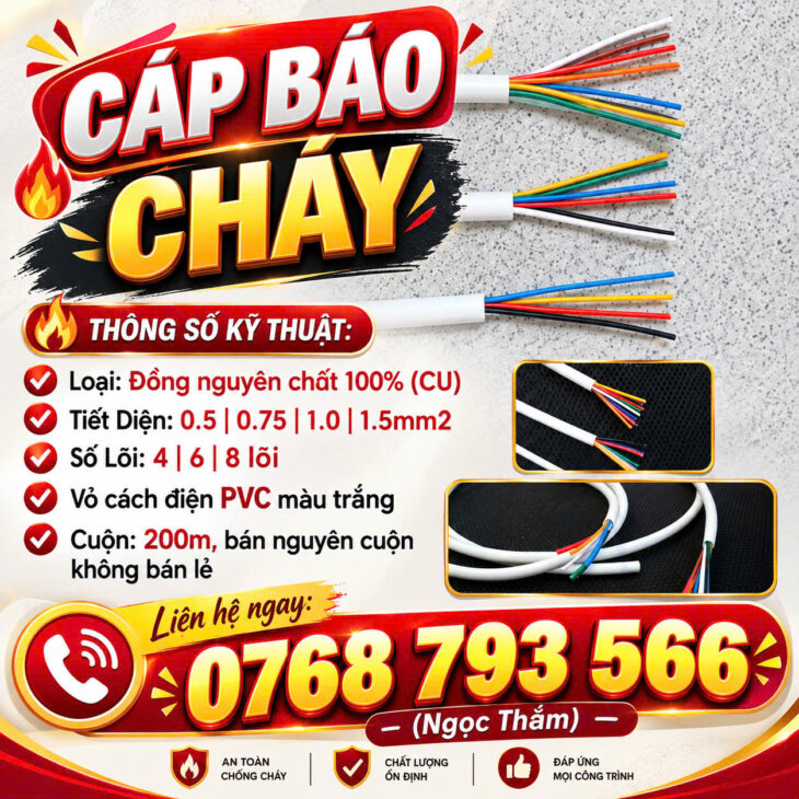 CẦN BÁN Cáp Báo Cháy ALTEK KABEL 4 | 6 | 8 Lõi