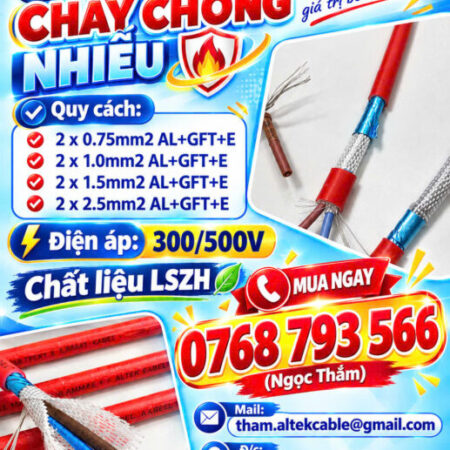 CẦN BÁN Cáp Chống Cháy Chống Nhiễu Altek Kabel – LSZH Giảm Khói, Chống Nhiễu Hiệu Qủa