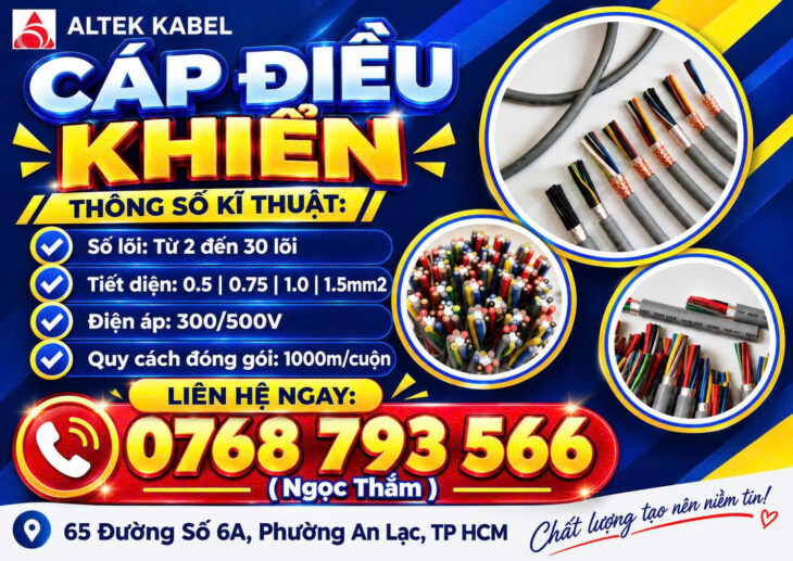 CẦN BÁN Cáp Điều Khiển ALTEK KABEL 2-30 Lõi PVC Màu Ghi