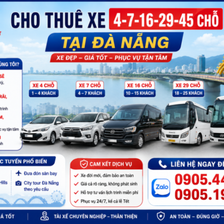 cho thuê xe du lịch 16 chỗ Đà Nẵng