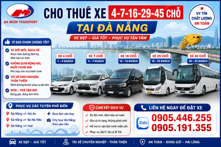 cho thuê xe du lịch 16 chỗ Đà Nẵng