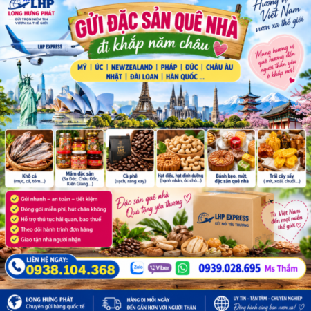 Gửi đặc sản quê hương đi Quốc Tế