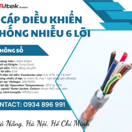 Cáp Tín Hiệu 6 Lõi 0.5mm2 Có Sẵn Huế, Quảng Trị, Đà Nẵng