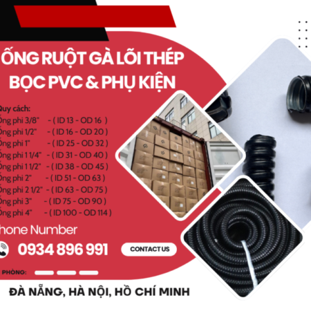 Ống Ruột Gà Lõi Thép Phi 20 & Phụ Kiện Đầy Đủ – Giao Nhanh Quảng Bình, Quảng Ngãi, Quảng Nam