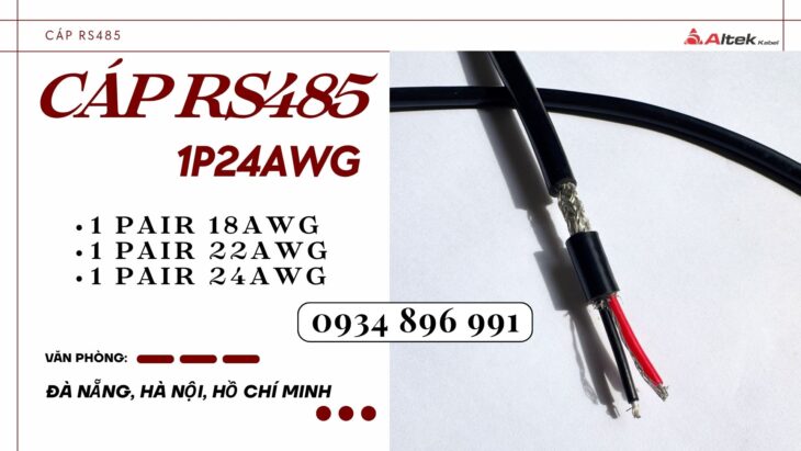 CÁP TRUYỀN THÔNG RS485 1 PAIR 24 AWG HUẾ, ĐÀ NẴNG, QUẢNG BÌNH