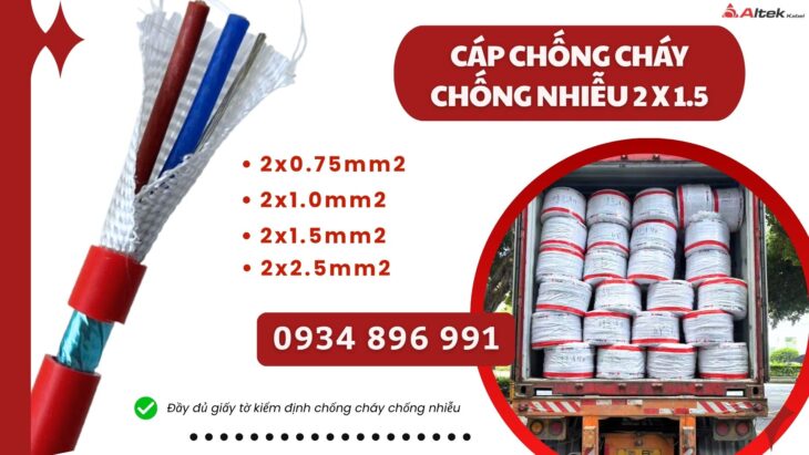 Cáp Chống Cháy Chống Nhiễu 2 X1.0 Đạt Chuẩn Bs6387, Iec 60331 Thanh Hóa, Nghệ An, Hà Tĩnh.