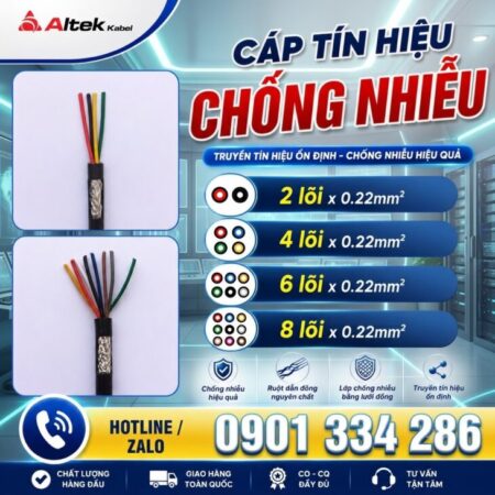 Cáp Tín Hiệu Chống Nhiễu 6×0.22mm² Ruột Đồng ALTEK KABEL