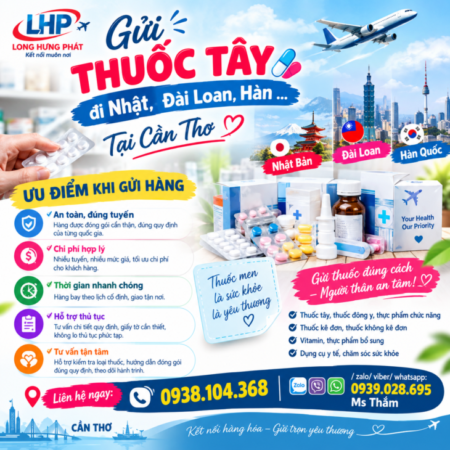 Gửi thuốc tây, nam, bắc đi Nhật, Đài Loan tại Đà Nẵng