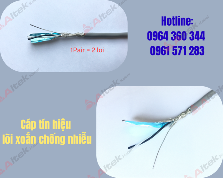 Cáp tín hiệu xoắn đôi (Twisted Pair) 1PR x 18AWG tại Hà Nội