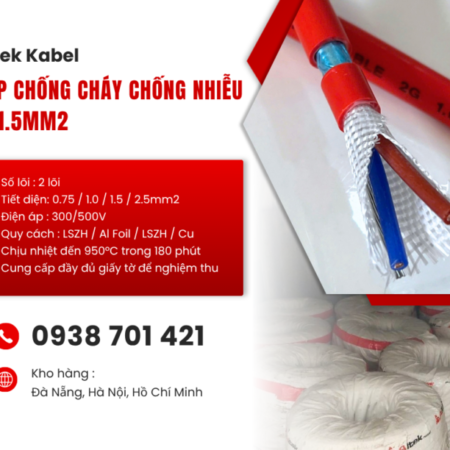 Cáp chống cháy chống nhiễu 2×1.5mm² Altek Kabel FR215GFT – Cáp chống cháy cho hệ thống báo cháy