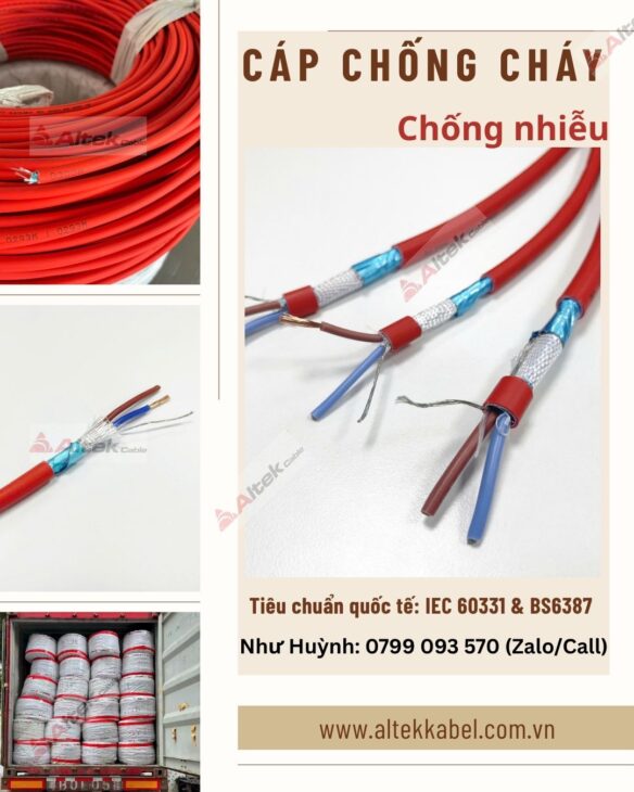 cáp chống cháy chống nhiễu- IEC 60331 & BS6387