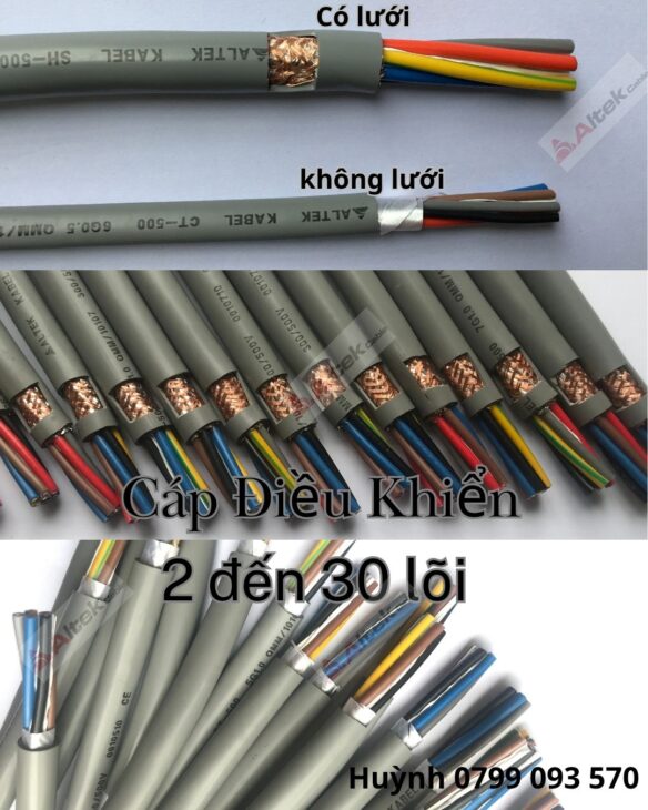 Cáp điều khiển nhiều lõi bọc lưới chống nhiễu- Altek kabel