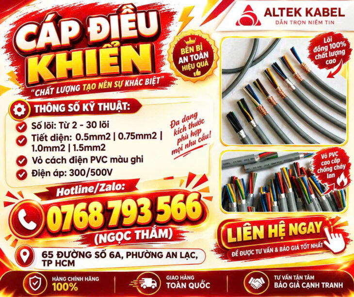 CẦN BÁN Cáp Điều Khiển ALTEK KABEL Chât Lượng Tạo Nên Sự Khác Biệt