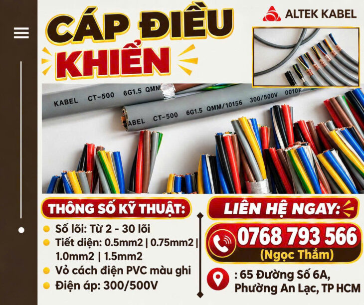 CẦN BÁN Cáp Điều Khiển ALTEK KABEL – Bền Bỉ, Linh Hoạt, Hiệu Qủa