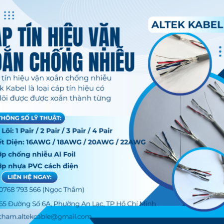 CẦN BÁN Cáp Tín Hiệu Vặn Xoắn Chống Nhiễu ALTEK KABEL – Truyền Tín Hiệu Ổn Định