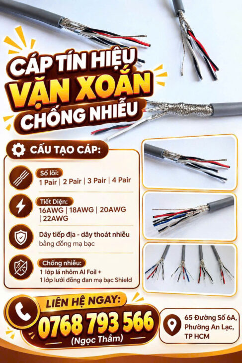 CẦN BÁN Cáp Tín Hiệu Vặn Xoắn Chống Nhiễu ALTEK KABEL – Kết Nối Chính Xác, Vận Hành Bền Bỉ