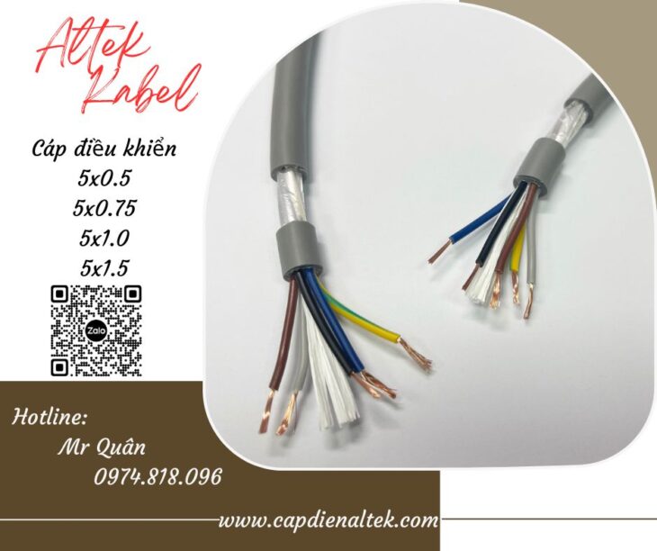 Cáp điều khiển 5 lõi Altek Kabel – Hàng sẵn kho
