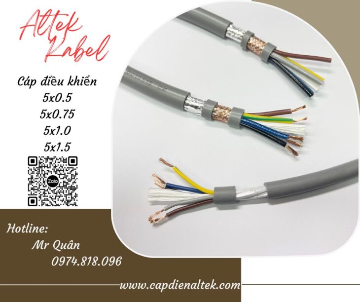 Cáp điều khiển 5 lõi Altek Kabel – Hàng sẵn kho