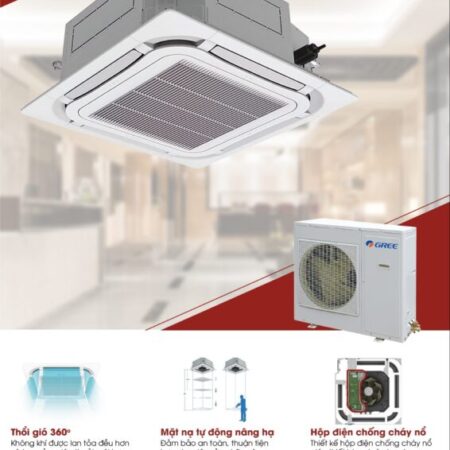 Máy lạnh âm trần Gree 4.0HP Inverter GCC36S6I/GMC36S6I